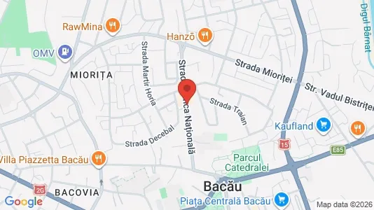 Apartments for rent i Bacău - kort over placeringen