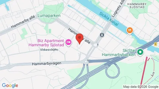 Apartments for rent i Hammarbyhamnen - kort over placeringen