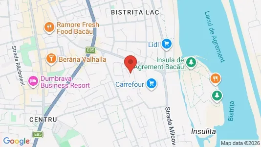 Apartments for rent i Bacău - kort over placeringen