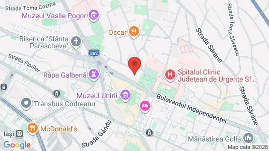 Apartments for rent i Iaşi - kort over placeringen
