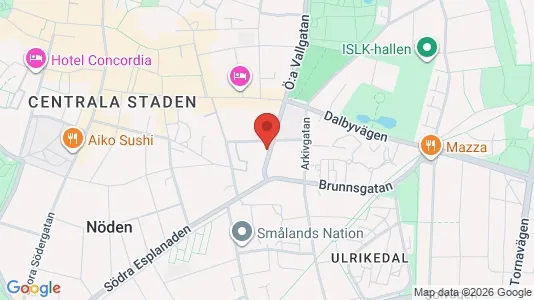 Apartments for rent i Lund - kort over placeringen