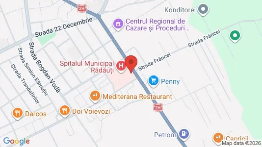Apartments for rent i Suceava - kort over placeringen