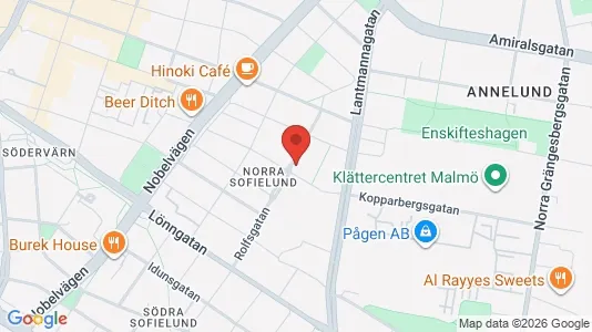 Apartments for rent i Sofielund - kort over placeringen