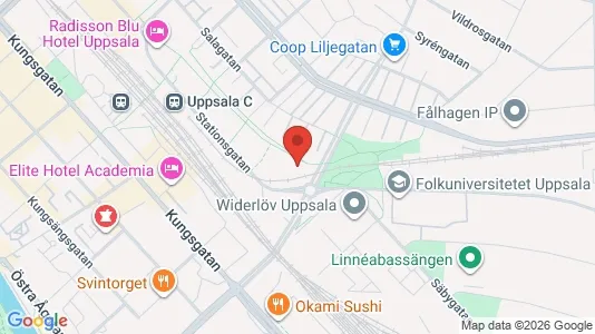 Apartments for rent i Uppsala - kort over placeringen