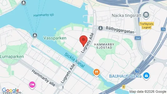Apartments for rent i Hammarbyhamnen - kort over placeringen