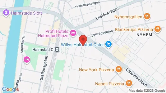 Apartments for rent i Halmstad - kort over placeringen