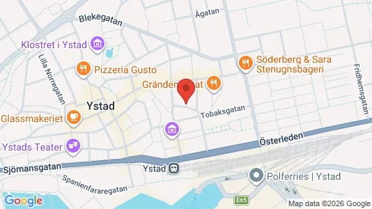 Apartments for rent i Ystad - kort over placeringen