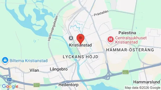 Apartments for rent i Kristianstad - kort over placeringen