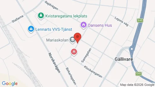 Apartments for rent i Gällivare - kort over placeringen