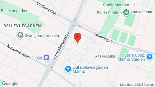 Apartments for rent i Malmö City - kort over placeringen