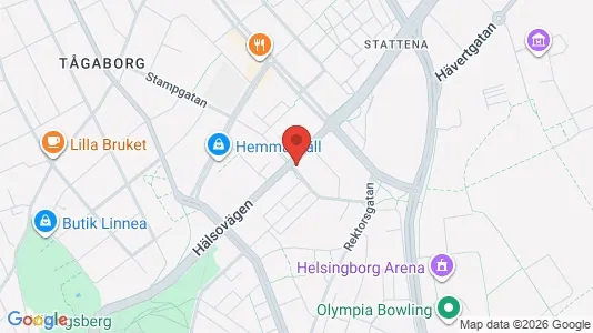 Apartments for rent i Helsingborg - kort over placeringen