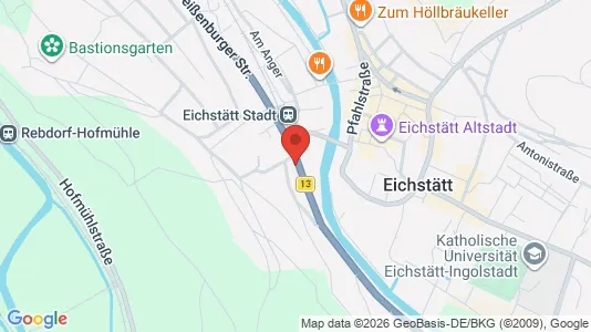 Apartments for rent i Eichstätt - kort over placeringen