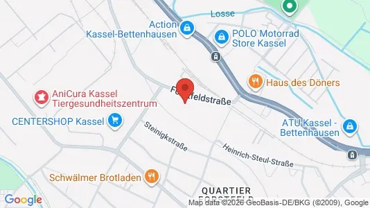 Apartments for rent i Kassel - kort over placeringen