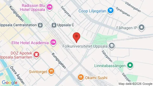 Apartments for rent i Uppsala - kort over placeringen