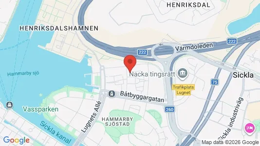 Apartments for rent i Hammarbyhamnen - kort over placeringen