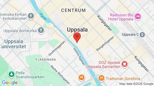 Apartments for rent i Uppsala - kort over placeringen