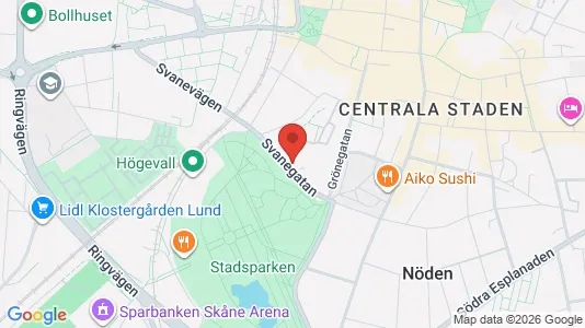 Apartments for rent i Lund - kort over placeringen