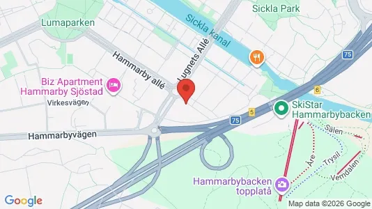 Apartments for rent i Hammarbyhamnen - kort over placeringen