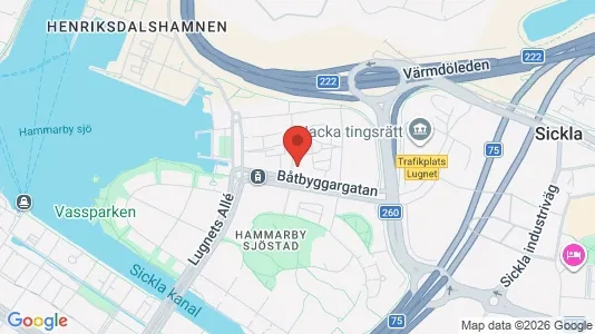 Apartments for rent i Hammarbyhamnen - kort over placeringen