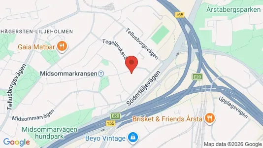 Apartments for rent i Stockholm South - kort over placeringen