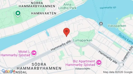 Apartments for rent i Hammarbyhamnen - kort over placeringen