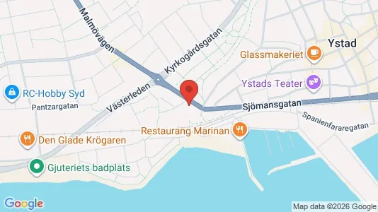 Apartments for rent i Ystad - kort over placeringen