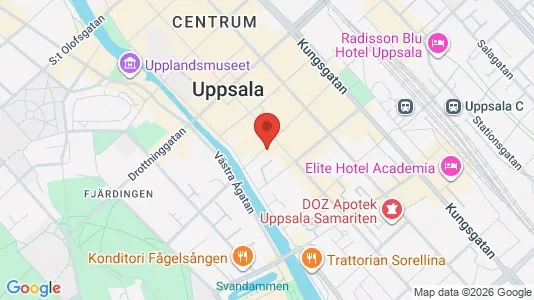 Apartments for rent i Uppsala - kort over placeringen