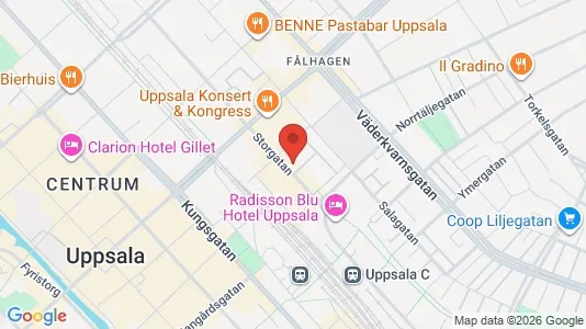 Apartments for rent i Uppsala - kort over placeringen