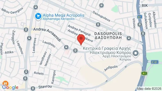Apartments for rent i Nicosia Strovolos - kort over placeringen