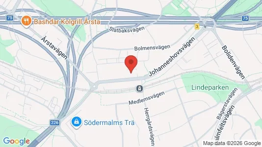 Apartments for rent i Hammarbyhamnen - kort over placeringen