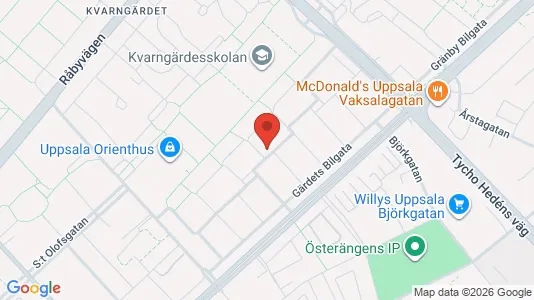 Apartments for rent i Uppsala - kort over placeringen