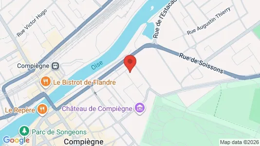 Apartments for rent i Compiègne - kort over placeringen
