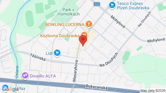 Apartments for rent i Plzeň-město - kort over placeringen
