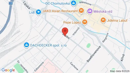 Apartments for rent i Chomutov - kort over placeringen