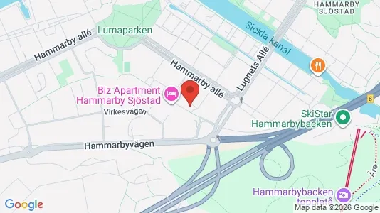 Apartments for rent i Hammarbyhamnen - kort over placeringen