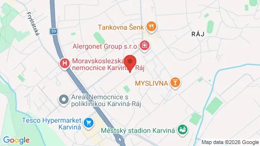 Apartments for rent i Karviná - kort over placeringen