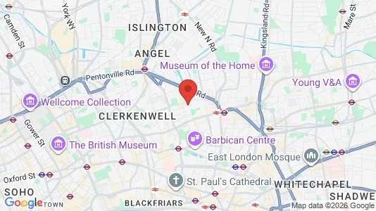 Apartments for rent i London EC1V - kort over placeringen