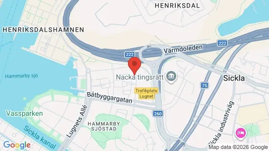 Apartments for rent i Hammarbyhamnen - kort over placeringen