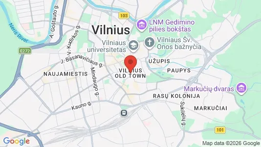 Apartments for rent i Vilnius Senamiestis - kort over placeringen