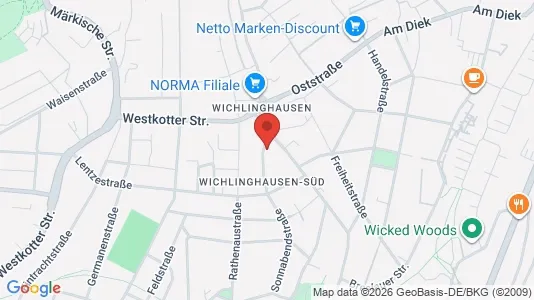 Apartments for rent i Wuppertal - kort over placeringen