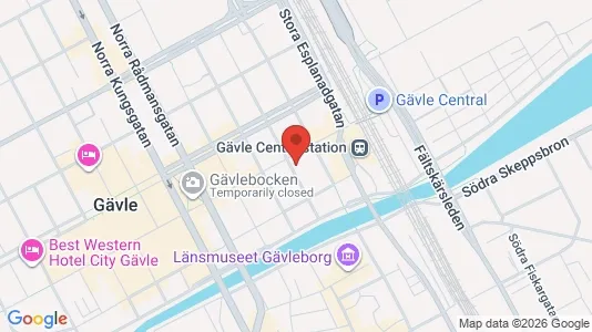 Apartments for rent i Gävle - kort over placeringen