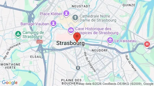 Apartments for rent i Strasbourg - kort over placeringen