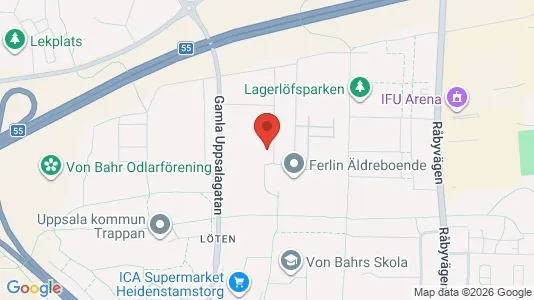 Apartments for rent i Uppsala - kort over placeringen