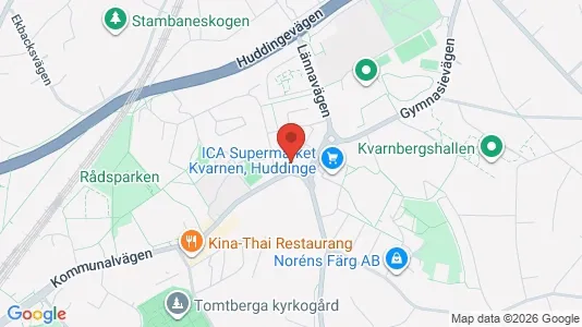 Apartments for rent i Huddinge - kort over placeringen