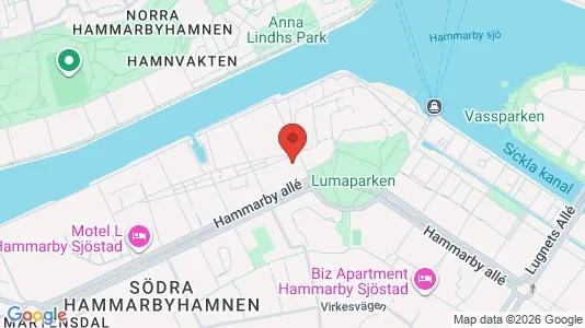 Apartments for rent i Hammarbyhamnen - kort over placeringen