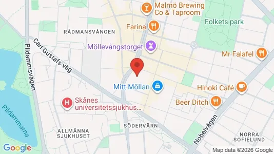 Apartments for rent i Malmö City - kort over placeringen