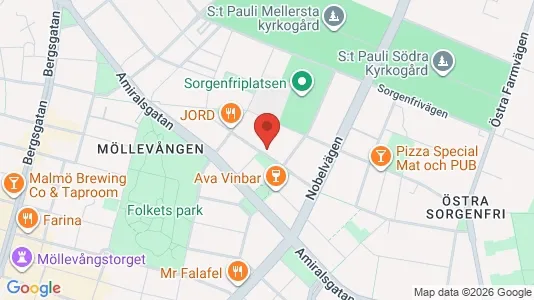 Apartments for rent i Malmö City - kort over placeringen