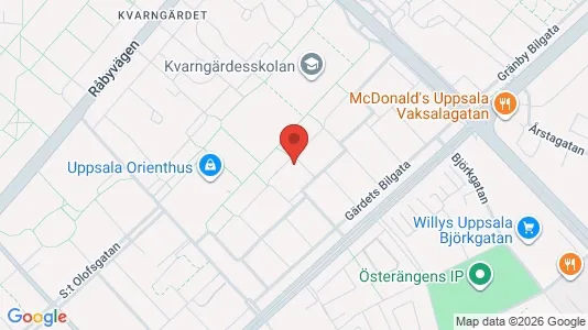 Apartments for rent i Uppsala - kort over placeringen