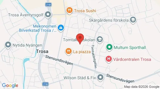 Apartments for rent i Trosa - kort over placeringen