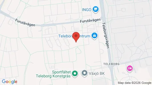 Apartments for rent i Växjö - kort over placeringen